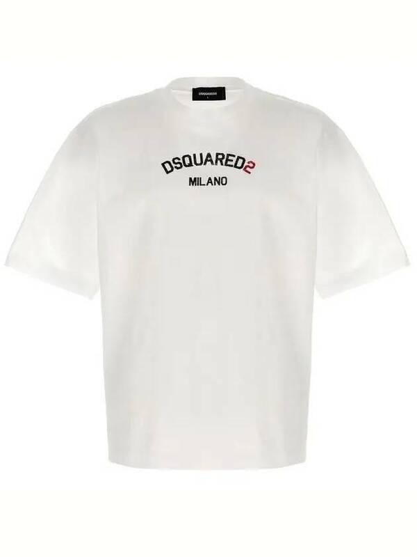 디스퀘어드2 루즈 핏 로고 티셔츠 S74GD1268 S23009 100
