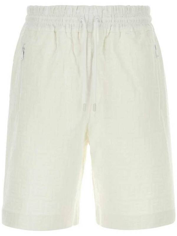 Short trousers in white FF cotton화이트 코튼 쇼트 팬츠 FAB912 AR5F F0RQ0 /1