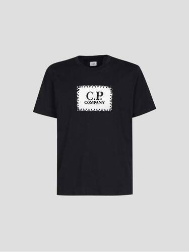 CP컴퍼니 30/1 Jersey Label T shirt로고 라벨 그래픽 티셔츠 14CMTS042A 005100W 999