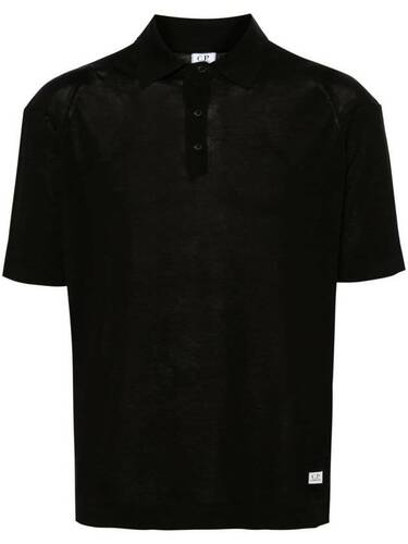 CP컴퍼니 Filo Di Scozia Knitted Polo Shirt필로 디 스코지아 니트 반팔 폴로 티셔츠 16CMKN170A 110083A 999 /1
