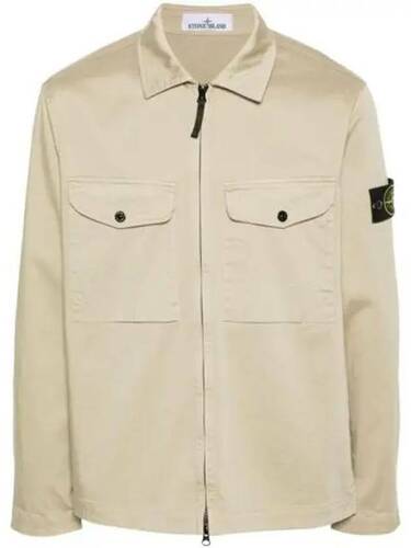 스톤아일랜드 10812 Stretch Cotton Satin Overshirt Regular Fit스트레치 코튼 새틴 오버셔츠 레귤러핏 801510812 V0095 /1