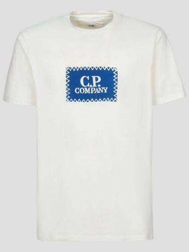 CP컴퍼니 24/1 Jersey Label Style Logo T Shirt로고 라벨 그래픽 티셔츠 14CMTS351A 005431H V01