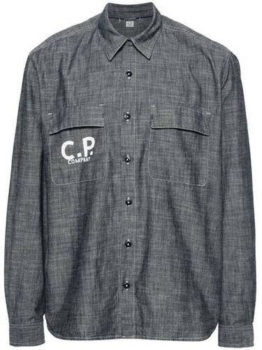 CP컴퍼니 Chambray Long Sleeved Logo Shirt샴브레이 롱 슬리브 로고 셔츠 16CMSH150A 110065W D08 /1