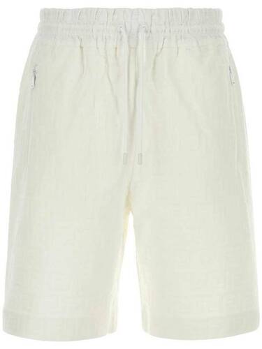 Short trousers in white FF cotton화이트 코튼 쇼트 팬츠 FAB912 AR5F F0RQ0 /1