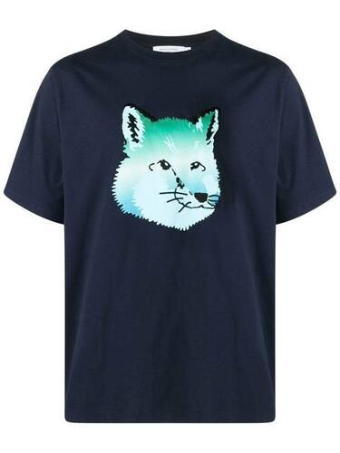 메종키츠네 VIBRANT FOX HEAD EASY TEE SHIRT바이브런트 폭스헤드 이지 티셔츠 KM00118KJ0008 P480