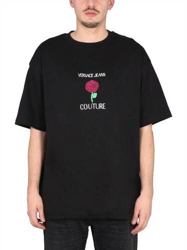 베르사체 Roses Logo T Shirt로즈 로고 티셔츠 74GAHI01 CJ04I 899